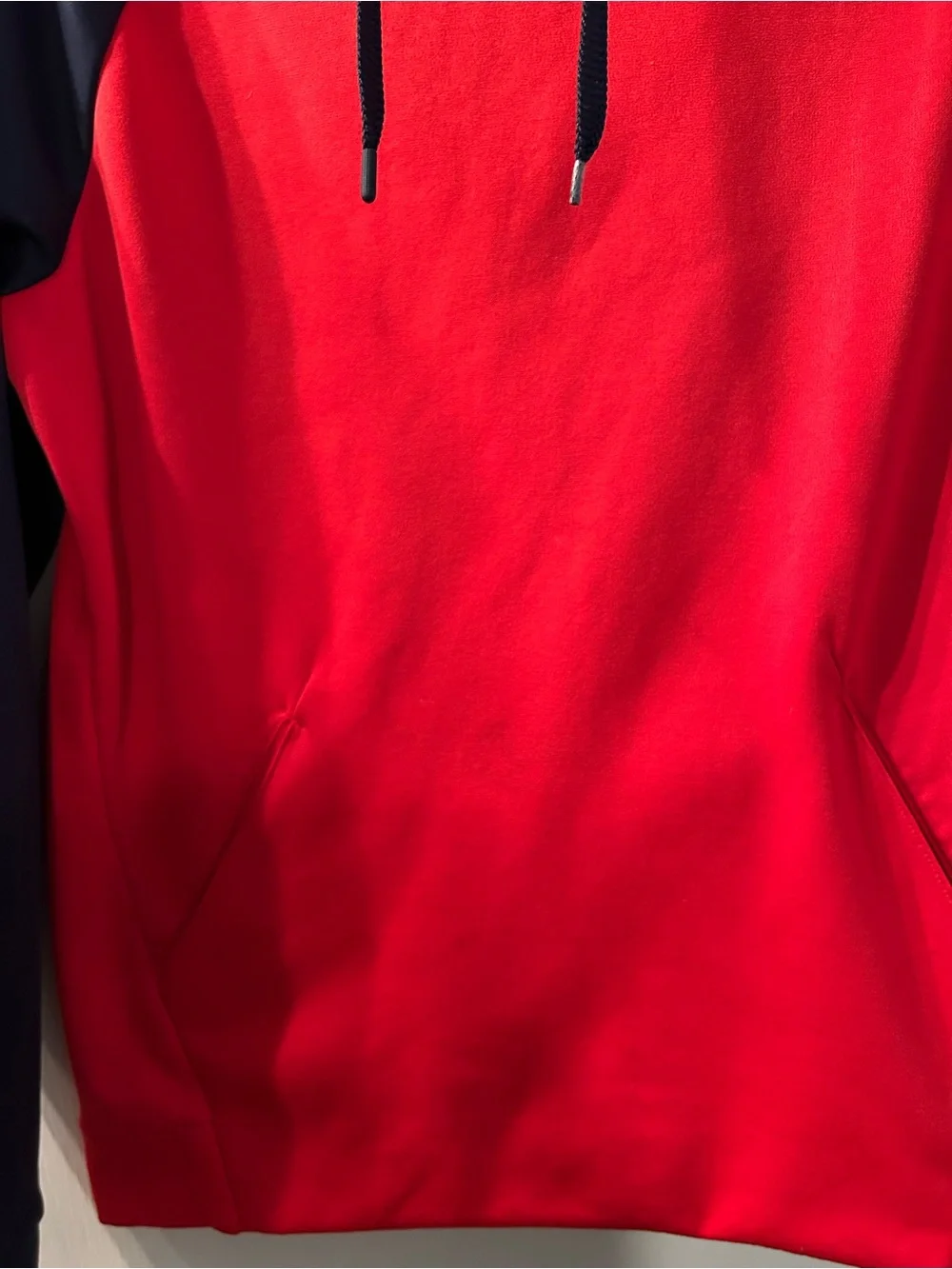 Nike Red and Navy Blue Performance Pullover Hoodie Size M